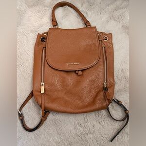 Michael Kors Viv Large Women Backpack (Brown Leather)
